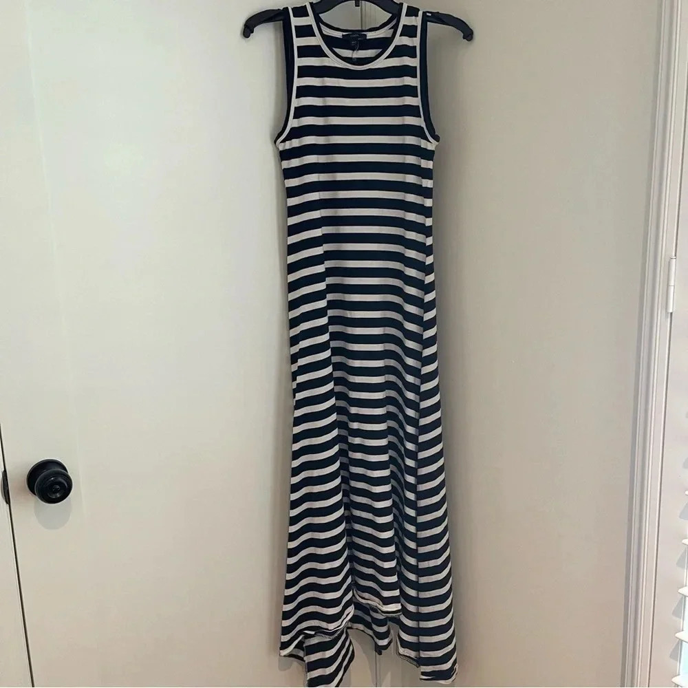 J Crew navy/white striped maxi dress. 100% cotton. XXS. - Picture 5 of 5